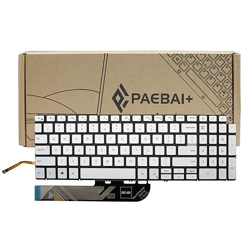PAEBAI+ Replacement Laptop Keyboard Backlight for Dell inspiron 15 3501 3502 3505 5501 5502 5508 5584 5590 5593 5594 5598, inspiron 15 7500 7501 7590