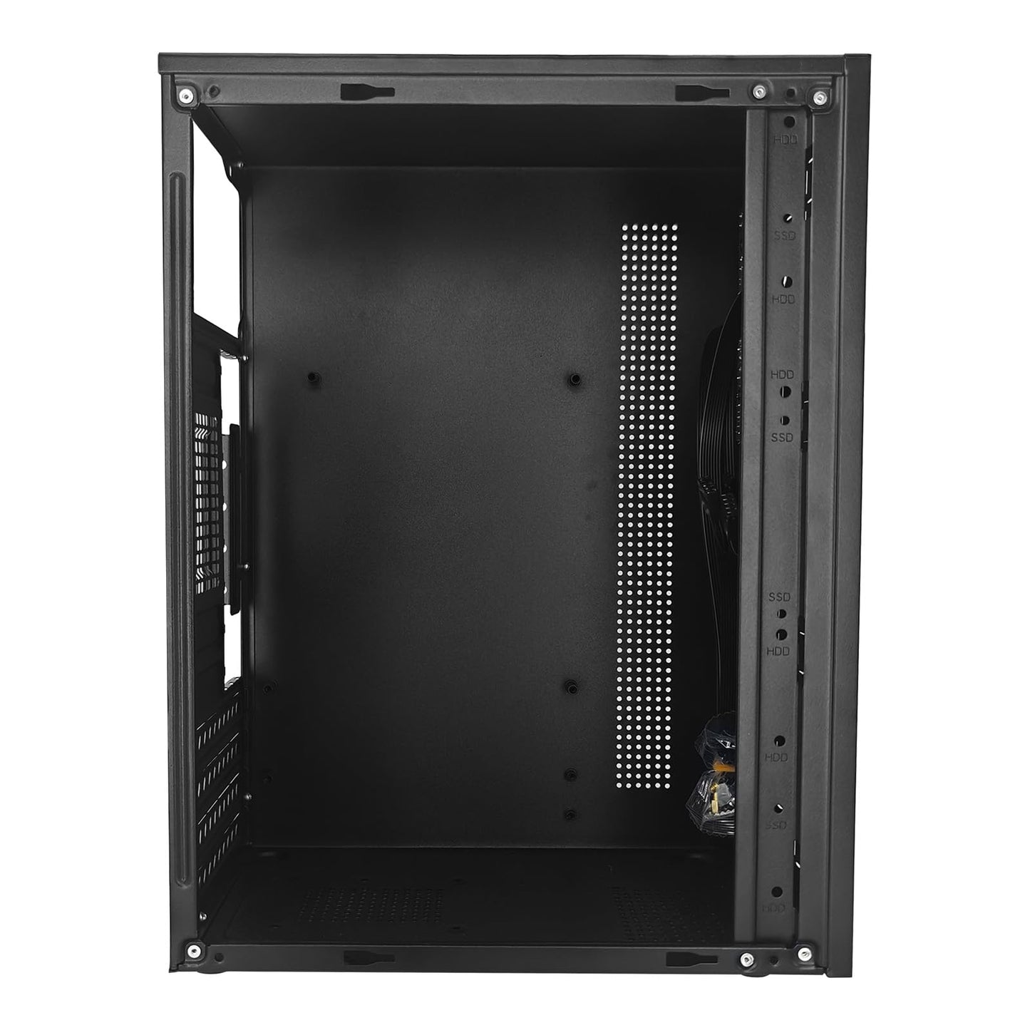 V600 High Airflow Micro ATX PC Case - Supports MATX, Mini - ITX - with USB3.0, 3.5" HDD Compatibility - Ideal for Gaming (Black)
