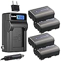 Kastar 4-Pack NP-FM50 Battery and LCD AC Charger Compatible with Sony CCD-TRV250 CCD-TRV308 CCD-TRV318 CCD-TRV328 CCD-TRV338 CCD-TRV350 CCD-TRV408