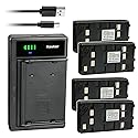 Kastar 4-Pack Battery and Smart USB Charger Compatible with Panasonic PV-D705 PV-IQ203 PV-IQ205 PV-IQ244D PV-IQ303 PV-IQ305 PV-IQ306 PV-IQ325 PV-IQ403