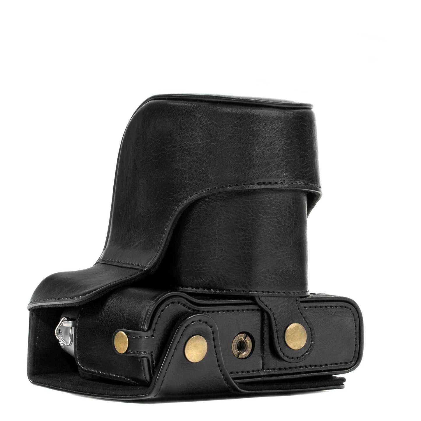 MegaGear MG981 Ever Ready Leather Camera Case and Strap for Fujifilm X-T30, X-T20, X-T10 (16-50mm / 18-55mm Lenses) - Black