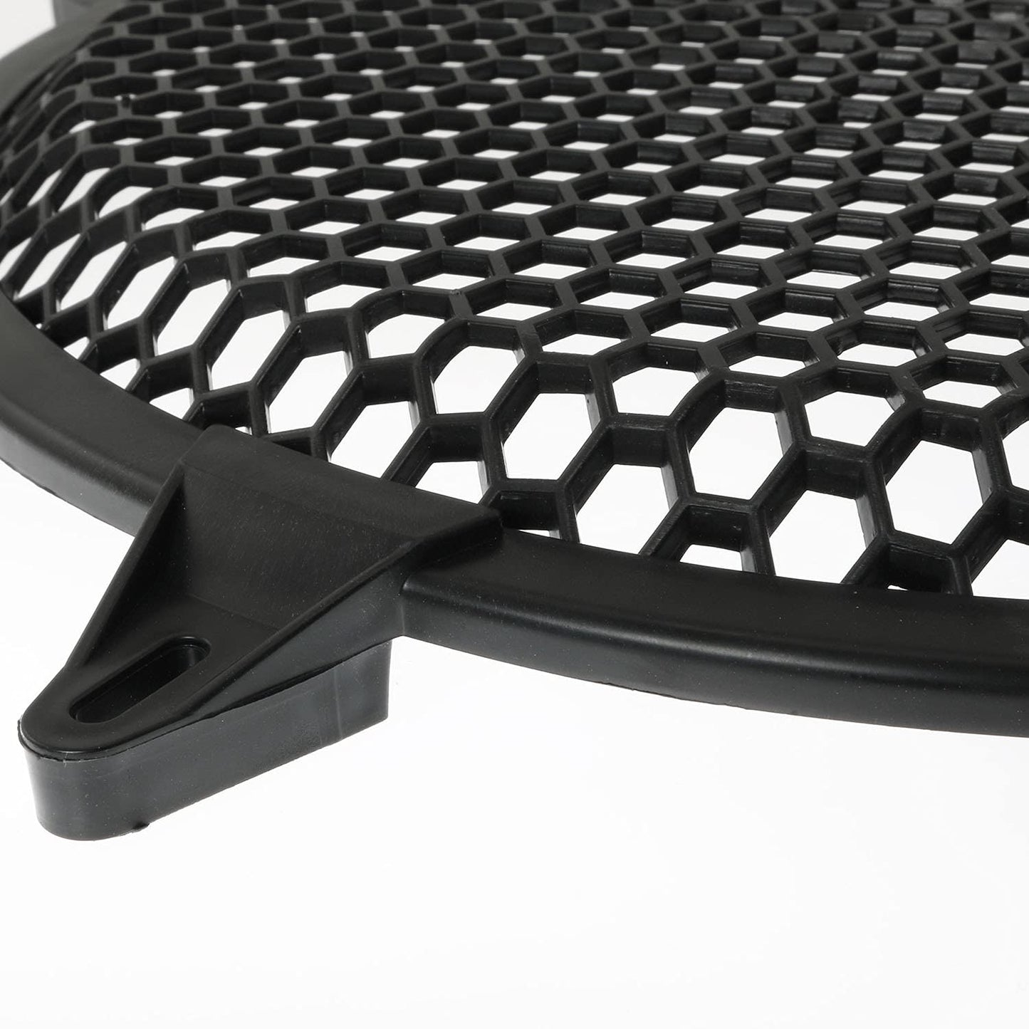 RLECS 12 Inch SubWoofer Plastic Mesh Cover with 4PCS Grill Clamps and 4PCS Screws, Black Video Accessories