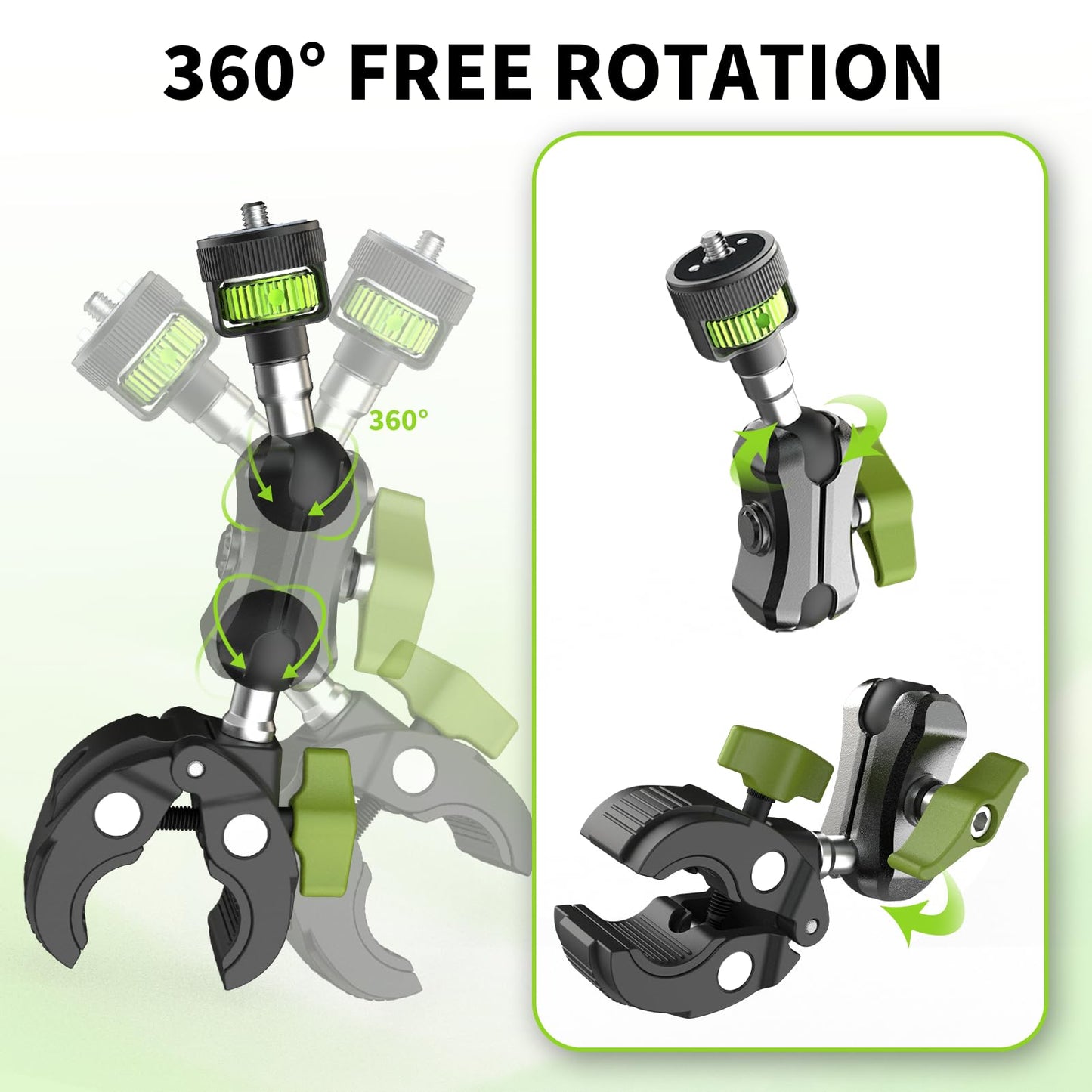 Starlink Mini Mount,Adjustable Clamp Mount with 1/4" Tripod Adapter Compatible 2024 & 2025 Starlink Mini Pipe Adapter,Wind & Vibration Proof for RV