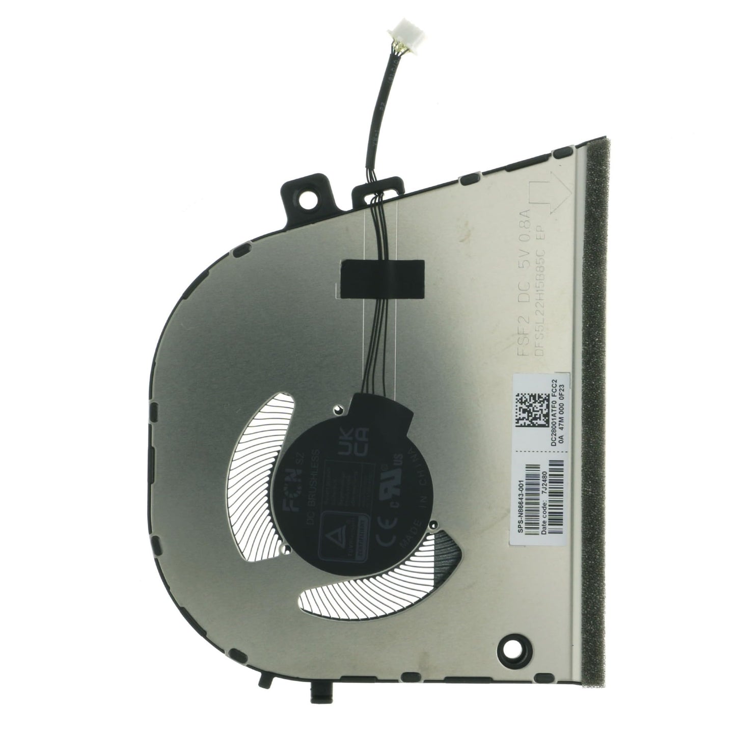 Replacement CPU Cooling Fan for HP Envy 16-AC 16-AD 16-AC0013DX 16-AC0023DX 16-AC0033DX TPN-C174 FSF2 DFS5L22H15B85C DC 5V N86643-001 N93771-001