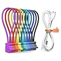 Reusable Magnetic Cable Ties Thumbs-up Magnetic Twist Ties for Cord Cable Organizer and Bundling, Can Be Use in Home Office School Outdoor