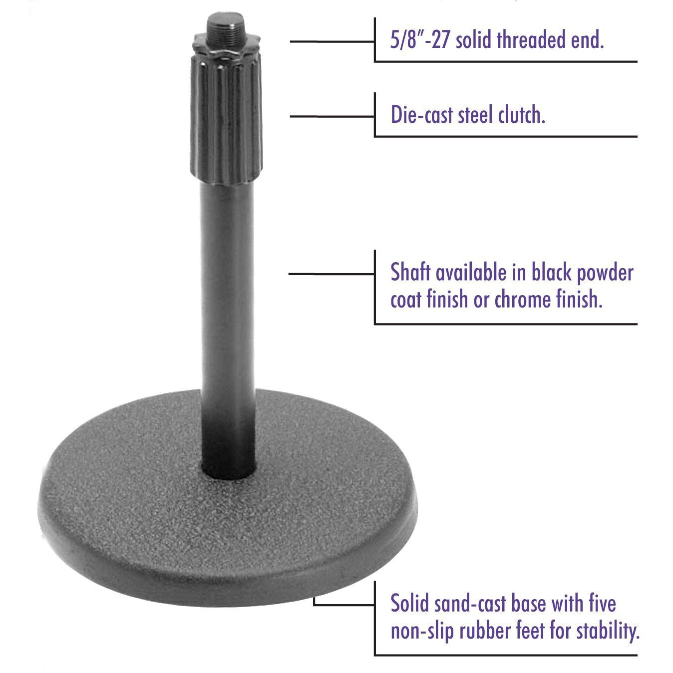 Your Ultimate YouTube Mic Stand: On Stage DS7200B Adjustable-Height Desktop Microphone Stand - Black - 3 Pack