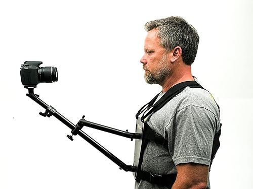 Glide Gear SNC 100 Snorricam Rig - for DSLR, Smartphone - Chest Mount, 3ft Arm, 3.3lb Payload, Lightweight Aluminum Harness