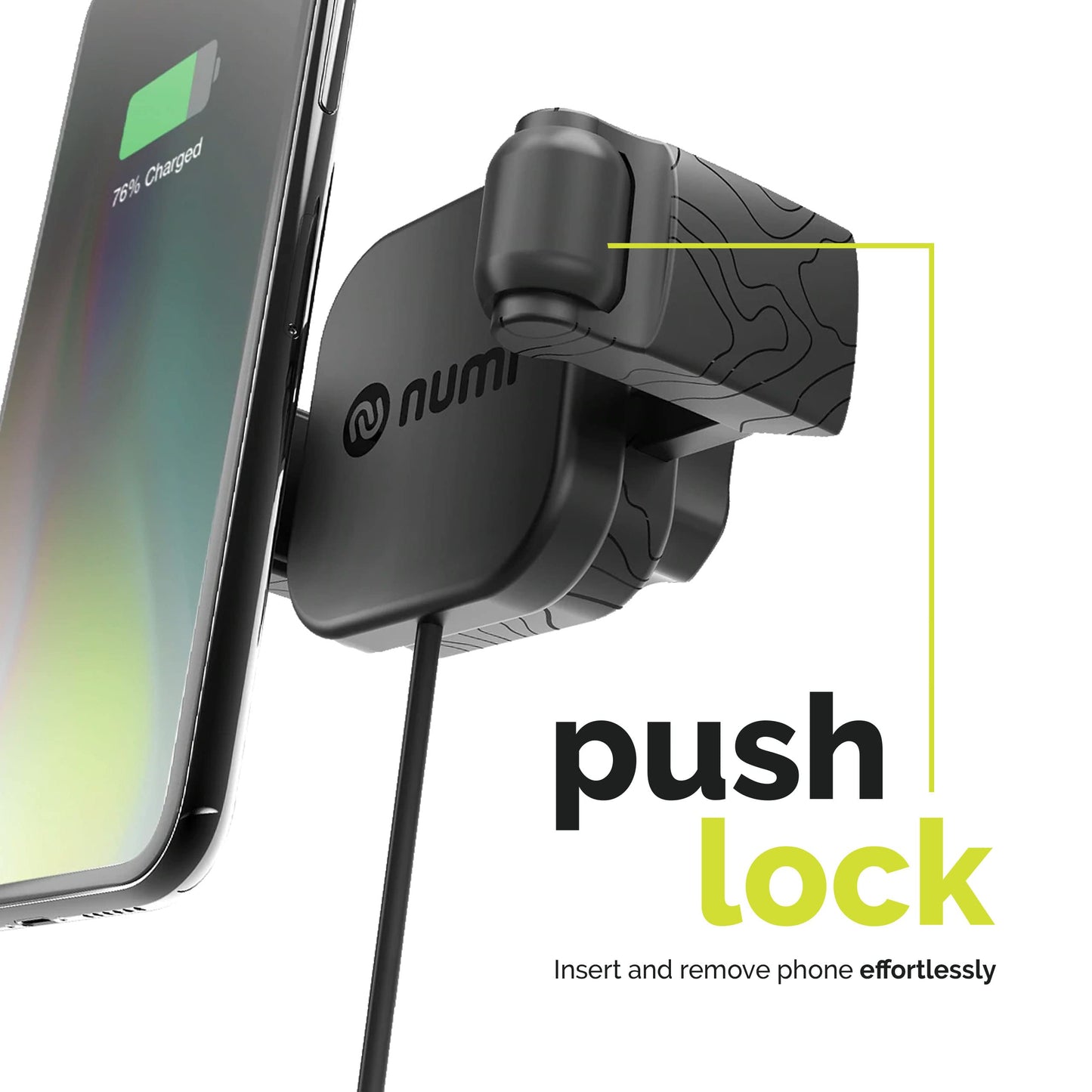 HandStands Numi Air Dock Plus Combo Pack - Wireless Car Phone Mount and Phone Charger with Sticky Pad - 10-Watt Fast Charger - Car Vent Phone Mount