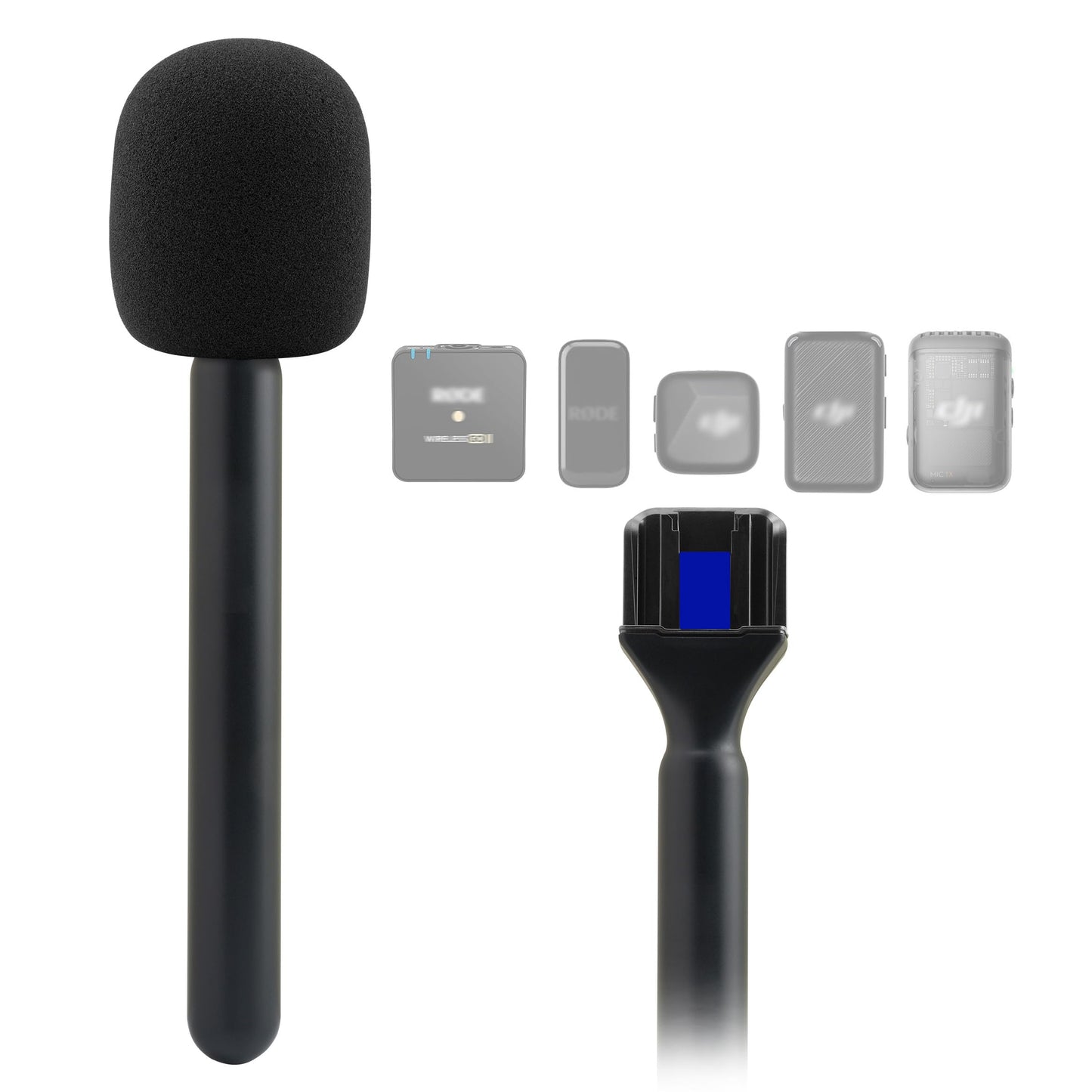 JCMOYUTY Stand for Magnetic Mic Holder DJI Mic Mini, Mic 1 2 3 Portable Handle for Rode Wireless Micro, GO 2 II, ME, Pro Wireless Lav Microphone