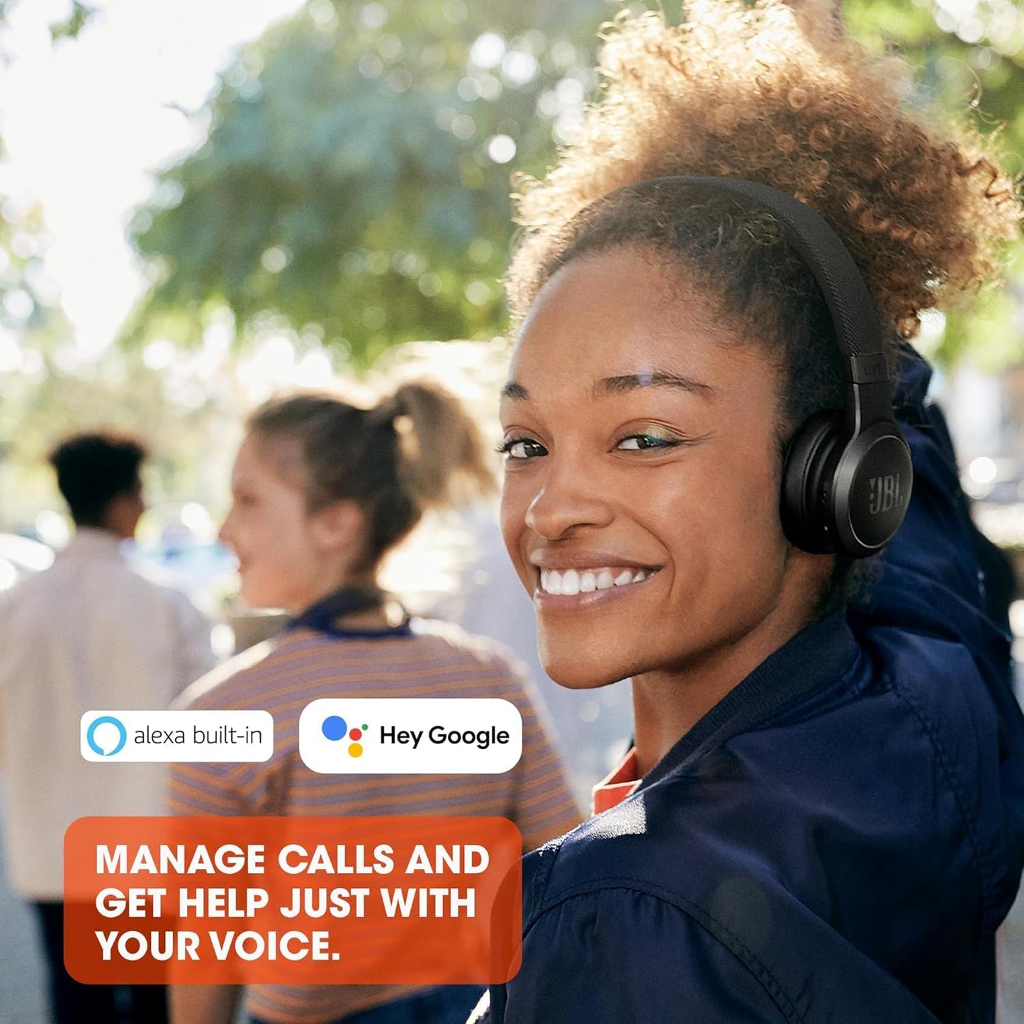 JBL Live 460NC Wireless Noise Cancelling On-Ear Headphones, Bluetooth 5.0, 50H Battery, Hands-Free Calls, Adaptive ANC, Google Assistant & Alexa