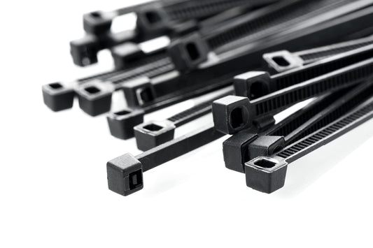 100 Qty 4 Inch Black Nylon 18 lb Cable Zip Ties | Made in The USA | BCP895