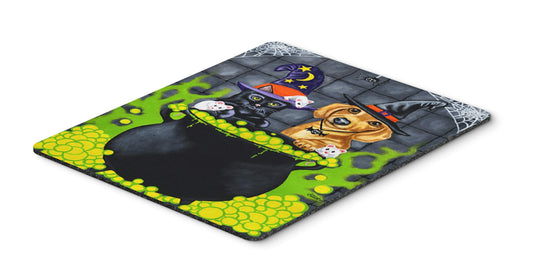 Caroline's Treasures AMB1434MP Brewing up Trouble Halloween Dachshund Mouse Pad, Hot Pad or Trivet for Home Office Gaming Working Computers Laptop