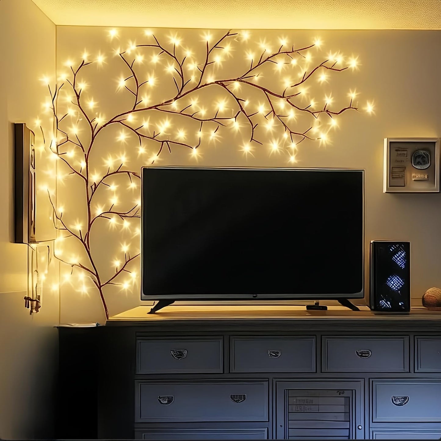 TTDHWW Twinkling Brown Vine Fairy Lights 96 LED Bendable Willow Vine Lights - 1pc 6Ft Flexible Brown Vine Fairy Lights with 8 Modes Twinkle Artificial