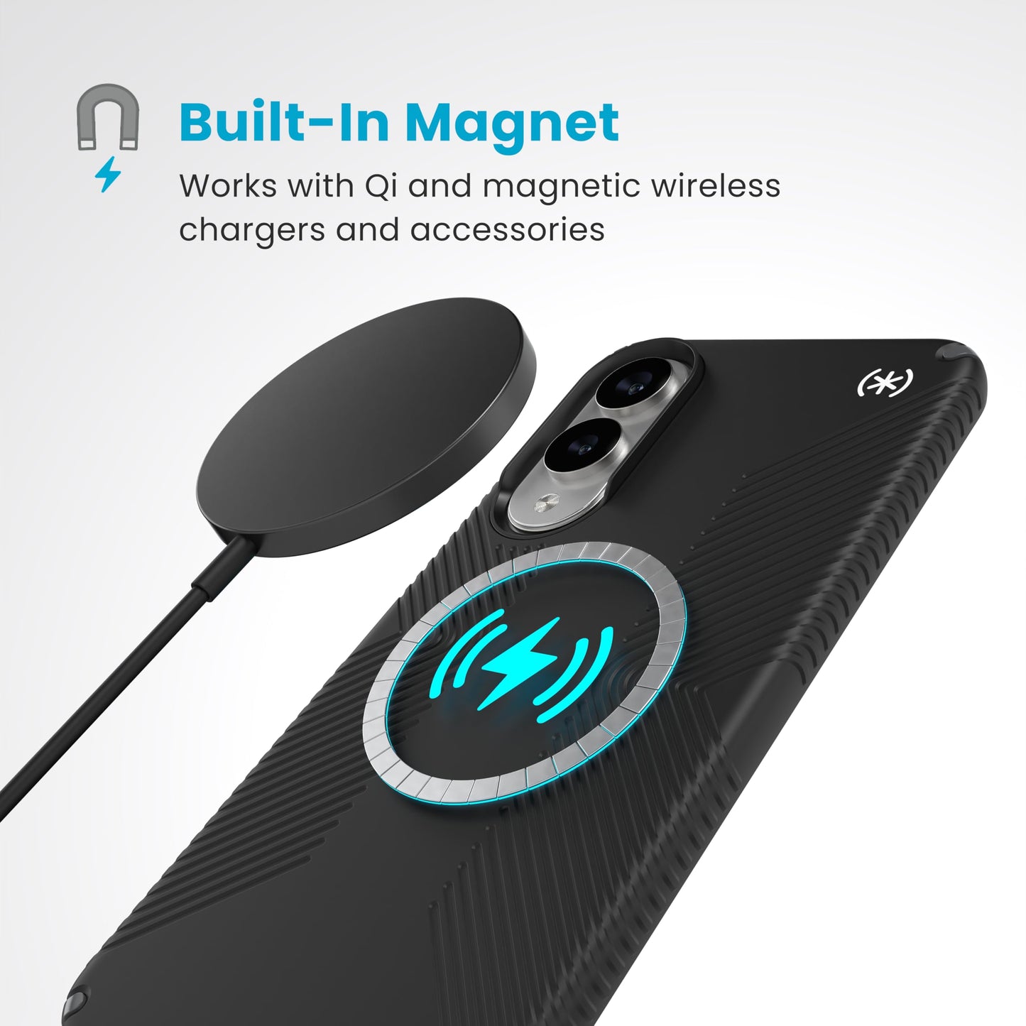 Speck Samsung Galaxy S25 Edge Case - Magnet Case, 13-Foot Drop Protection, No-Slip Grips - Magsafe - Raised Bezel and Enhanced Buttons - Presidio 2