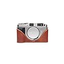 Contax G1 Case, BolinUS Handmade Genuine Real Leather Half Camera Case Bag Cover for Contax G1 Camera with Hand Strap (LavaBrown)