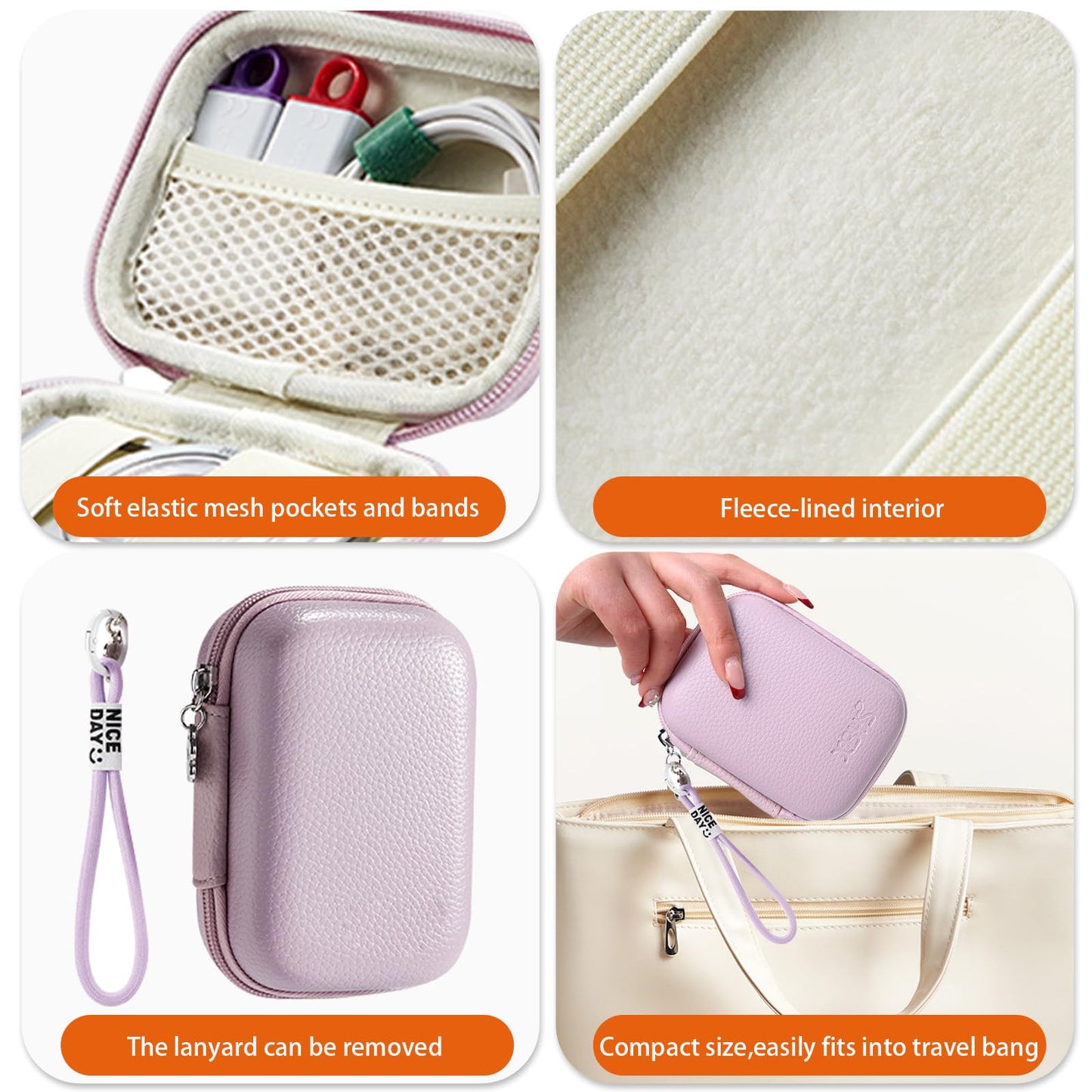 VNEIRY portable came cases Digital Camera Case for CAMKORY, Kodak, Canon & More - Small Travel Compact Pouch with Mesh Pocket for Accessories & SD