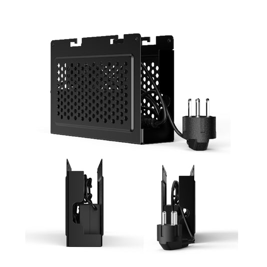 HumanCentric Power Supply Holder Add-On for HumanCentric Dual VESA Sleeve Part Number 101-2110, Compatible Only with Dell OptiPlex MFF, Metal