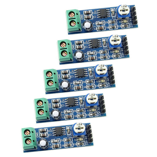 Newzoll 5Pcs LM386 Audio Amplifier Module for Arduino EK1236, Mono Board 200x Gain, Low Voltage DIY Circuit for Speaker, Solo 5-12V Operation, 10K