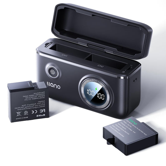 llano 2 Packs 1750mAh Ace Pro 2 Battery and 18W Fast Dual Charger, Compatible with Insta360 Ace Pro 2/AcePro/Ace Action Camera