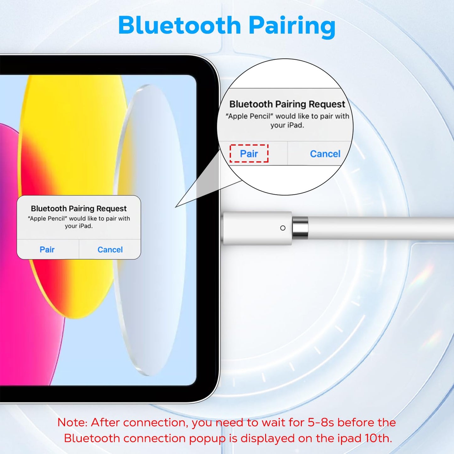 MoKo USB C to iPencil Charging Adapter Compatible with Apple Pencil 1st Generation, Apple Pencil Adapter for iPad 10th Generation, USB-C to iPencil…