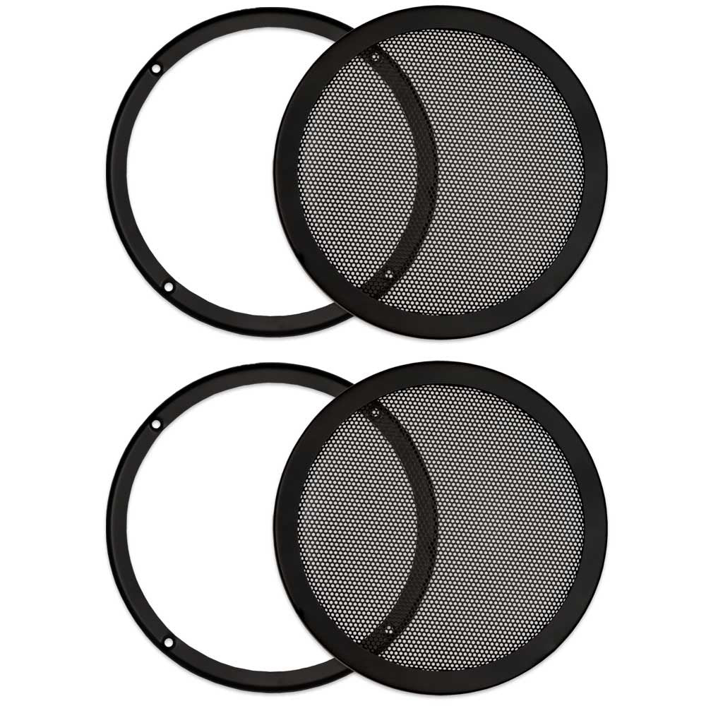Goldwood Sound, Inc. Monitor Subwoofer Part, Heavy Duty Steel Mesh Snap On Woofer Grills for 8" Speakers 2 Grill Pack (SG-M8-2)