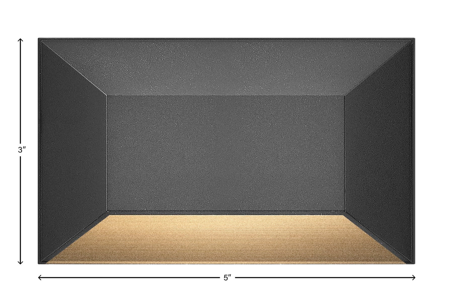 Hinkley Nuvi Medium Horizontal Rectangular Deck Sconce, Low Voltage, Vinyl Alloy, Integrated LED, ADA, Mounts Flush, Outdoor Step Deck Light, Coastal
