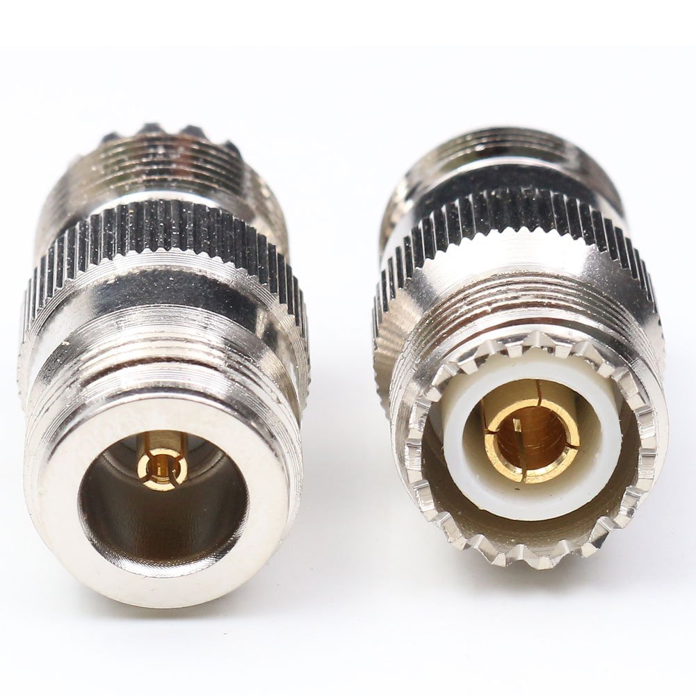 ANHAN N Female to UHF Female Connectors PL259 to N Type Coaxial Connectors Adapters 2Packs