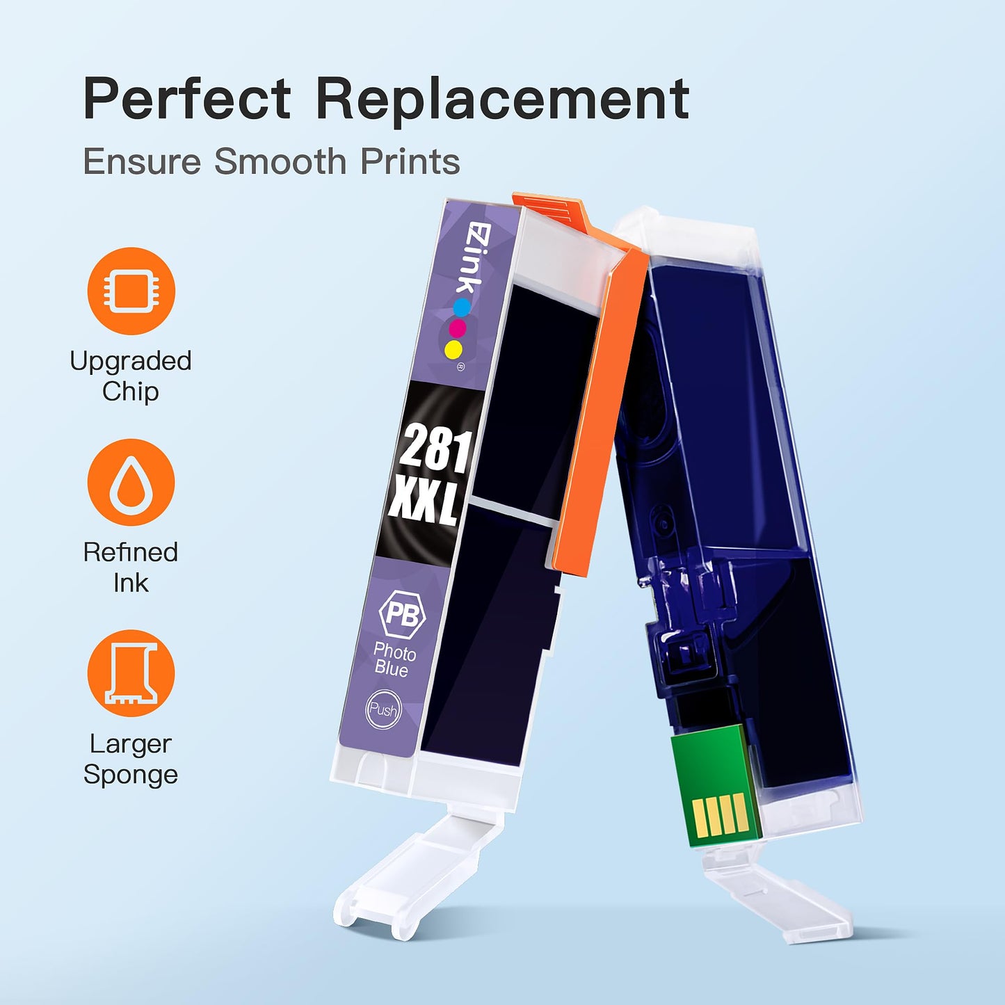 E-Z Ink Compatible for Canon CLI281XXL Ink Cartridge 3 Pack Photo Blue