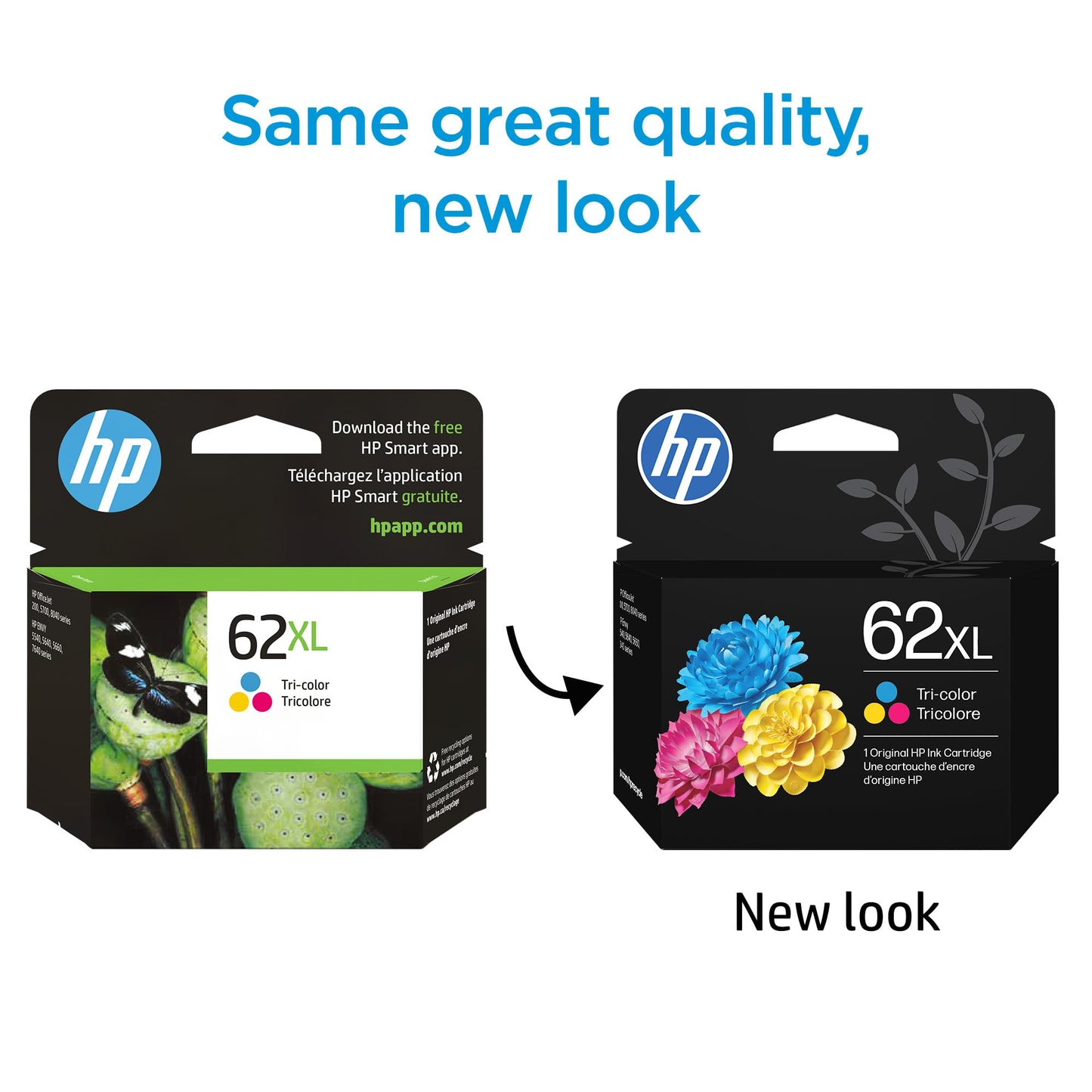 HP 62XL Tri-Color High-Yield Ink | Works with Envy 5540, 5640, 5660, 7640, OfficeJet 5740, 8040, Mobile 200, 250 | C2P07AN | Packaging May Vary