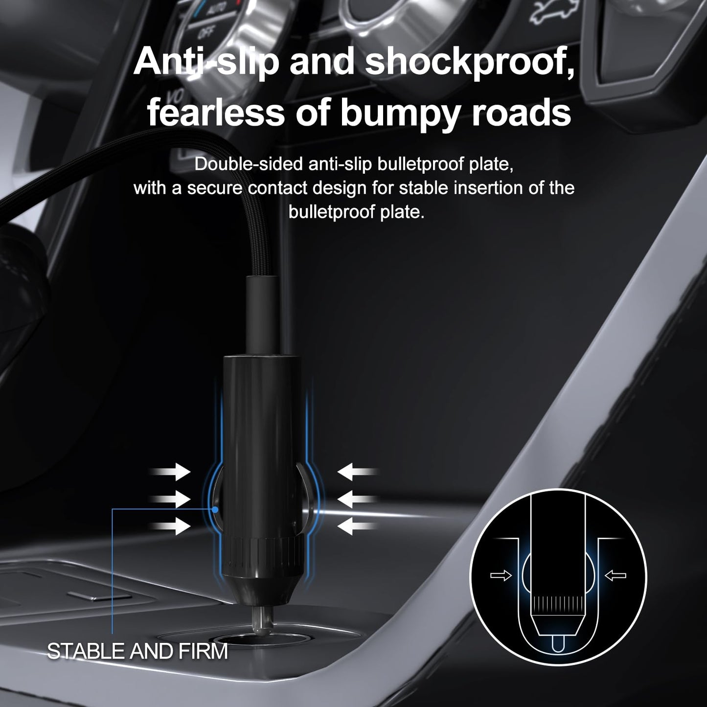 Dzytnsy 200W Car Fast Charging Station,6 Ports, Compatible with MacBook pro/Air/M5 M4 M3 M2 M1/Dell/Lenovo/HP,for iPhone 17/16/15 Series,Samsung
