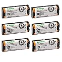 Kastar 6-Pack Battery Replacement for Panasonic KX-TGA242 KXTGA242 KX-TGA243 KXTGA243 KX-TGA246 KXTGA246 KX-TGA570 KXTGA570 KX-TGA570S KXTGA570S