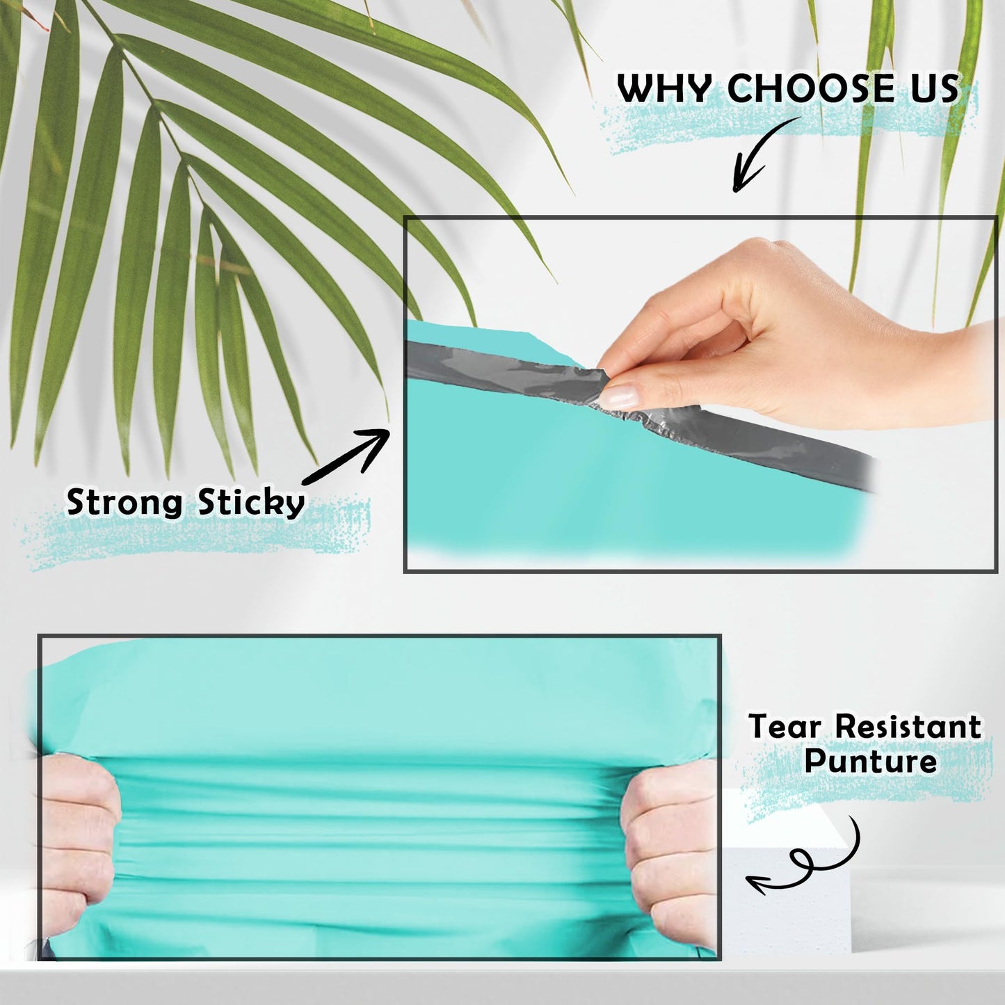 Yens Poly Mailers 6x9 200 Pack Teal Self-Seal Shipping Envelopes M1