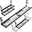 Under Desk Cable Management Raceway Clamp 2 Hole 31Inch No Dril Cord Organizer for Standing Desk Sturdy Metal Office Desk Wire Management - No Damage
