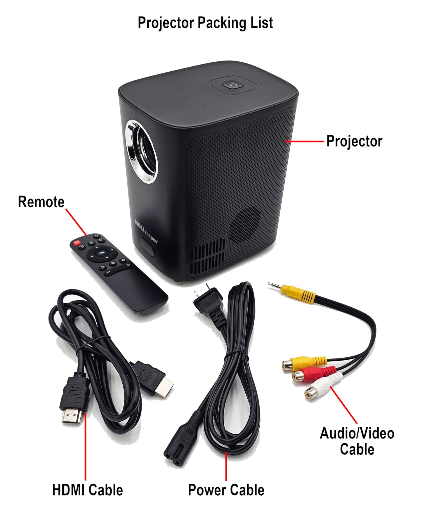 HoliScapes® Christmas Digital Decoration Kit Includes 7 AtmosFX® Video Effects for Christmas Plus HD Super Bright Projector and 48” x 72” Holographic