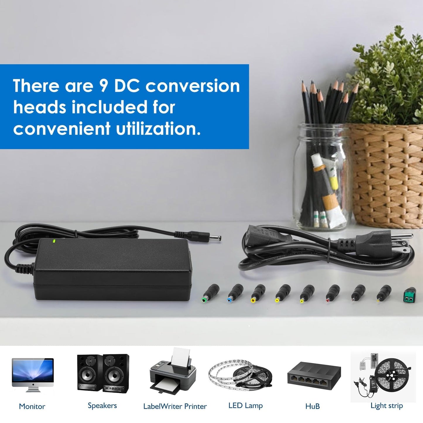 48V 1.25A 60W Power Supply Adapter Compatible with Netgear ProSafe GS108PE GS108PE-100NAS Pro Safe GS108 PE GS108PEv3 GS108PE-300NAS Gigabit PoE