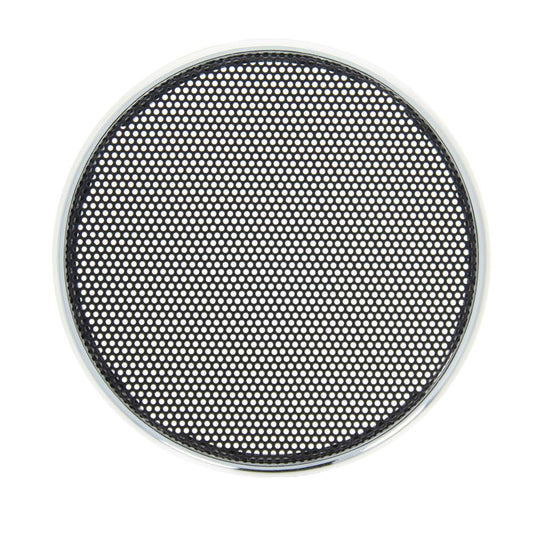 Fielect 2 Pcs 3.5inch /90mm Speaker Grill Mesh Decorative Circle Woofer Guard Protector Cover Audio Accessories Black Grill Silver Trim