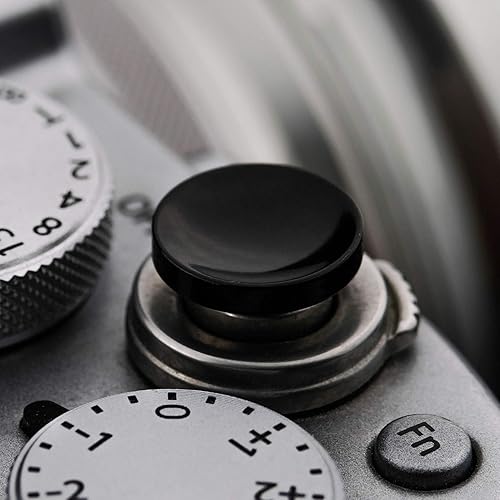 Soft Shutter Release Button (2 Pack/Black) High-end Concave Camera Shutter Button
