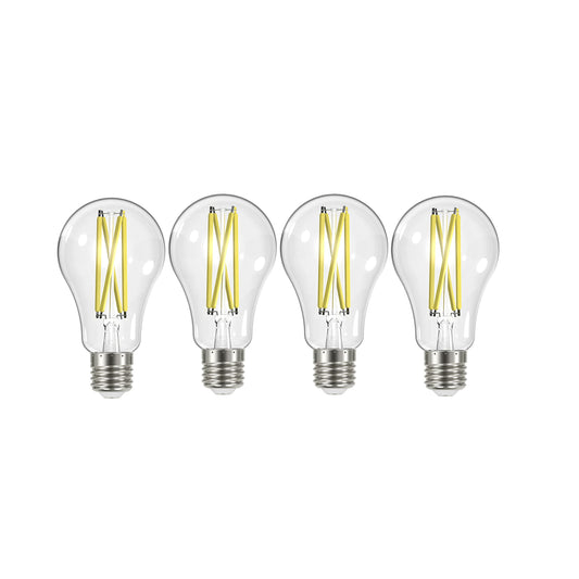 Satco S12442, A19 LED Bulbs, 100W Replacement, 2700K, 4-Pack, Light Bulb