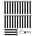 100PCS Reusable Cable Ties, Multi-Purpose Cables Management for Electrical Charging Cords, Wire Ties, Cord Ties, Cable Straps, Adjustable, Heavy Duty
