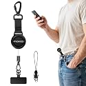 MoKo Anti-theft Phone Tether, Phone Lanyard Retractable Steel Line Cellphone Strap with Locking Carabiner and Metal 360° Tether Tab for Outdoor Skiing