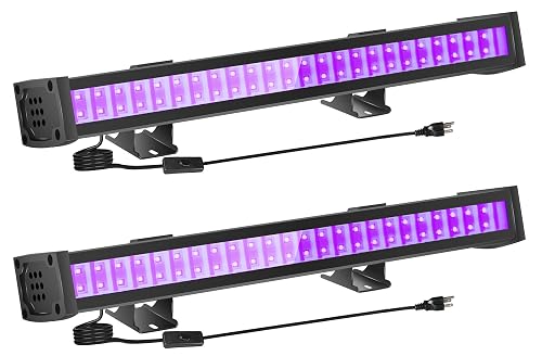 2-Pack Black Light LED Black Light Bars, IP65 Waterproof Black Lights, Glow-in-The-Dark Party Lights for Blacklight Parties, bedrooms, Body Paint