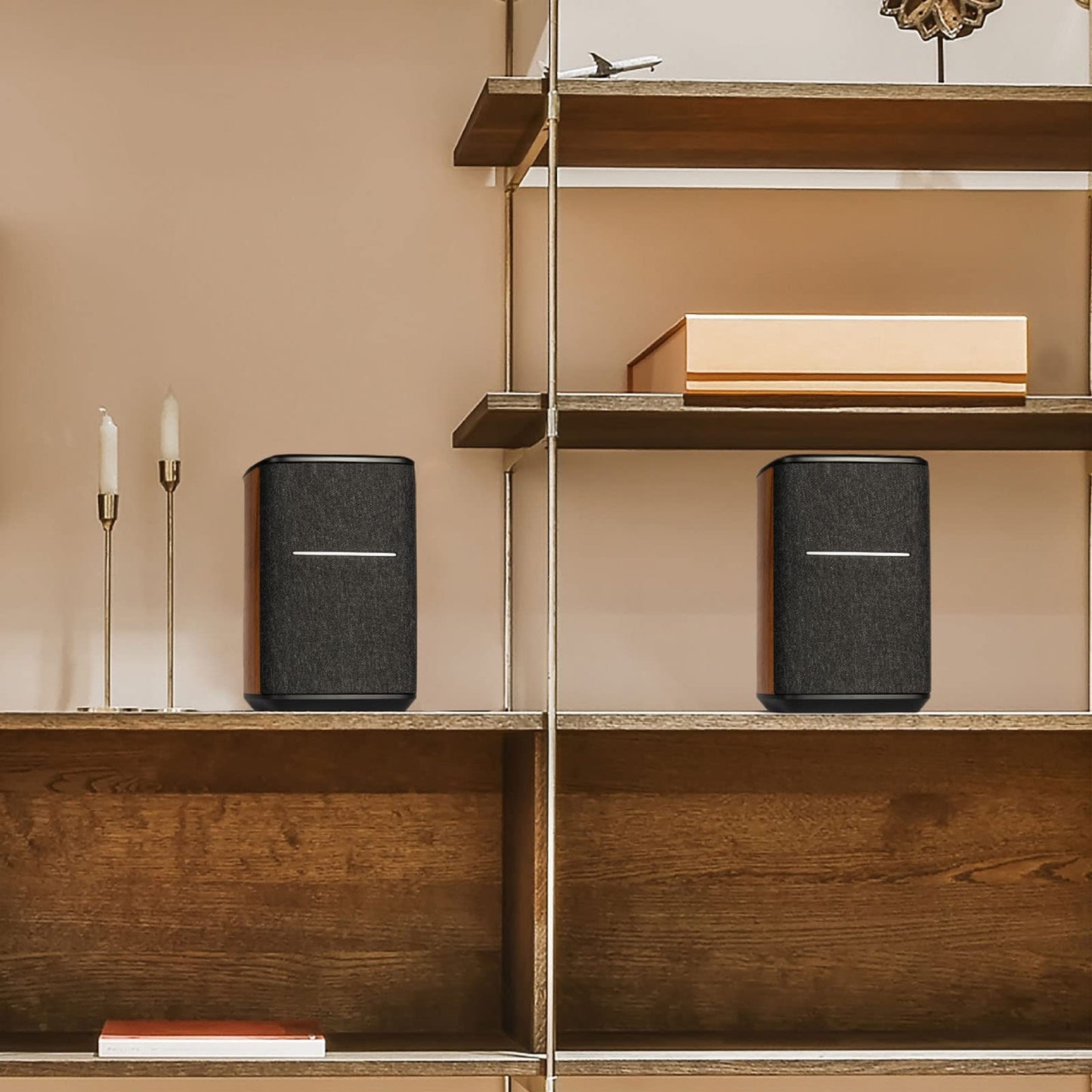 Edifier WiFi Smart Speaker Bundle Without Microphone, Compatible with Alexa, Supports AirPlay 2, Spotify Connect,Tidal Link 40W RMS One-Piece Wi-Fi