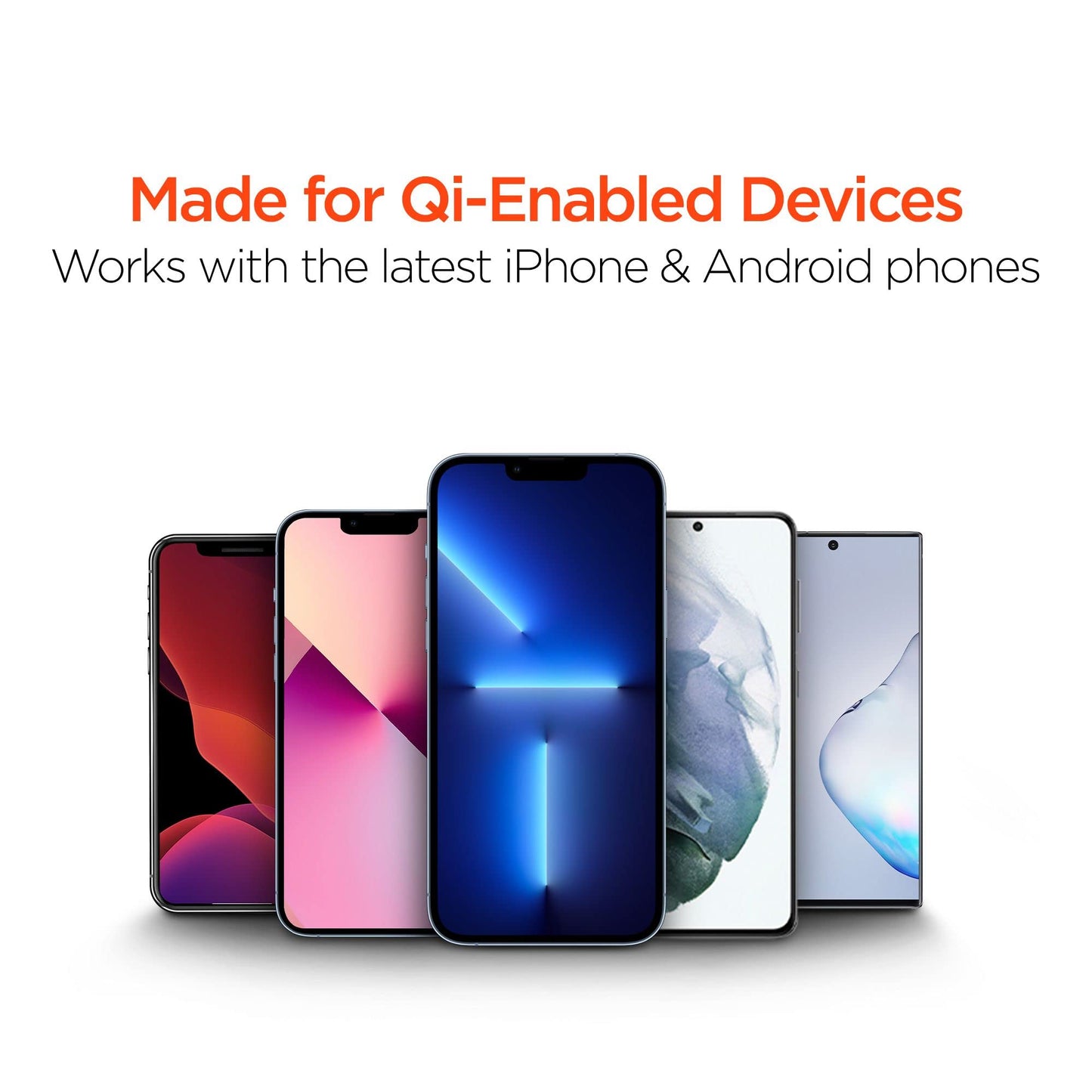 Fast Wireless Charger - HyperGear Cell Phone Charging Stand w/LED Power Indicator [Charges On Contact] Portable & Universal Compatibility for iPhone