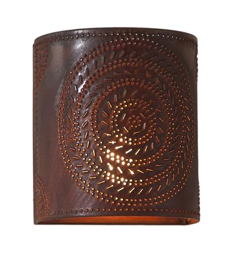 Irvin's Tinware Chisel Sconce Light in Rustic Tin