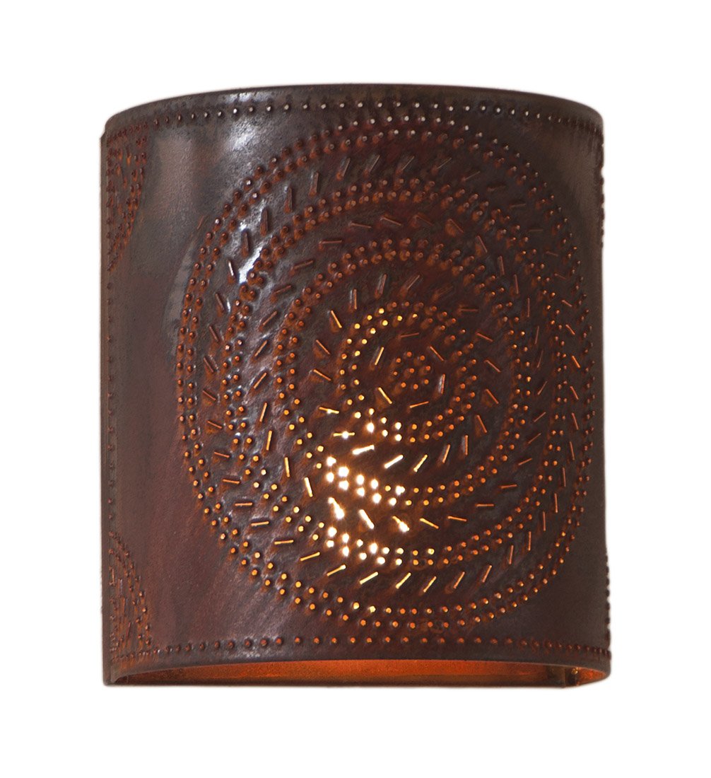Irvin's Tinware Chisel Sconce Light in Rustic Tin