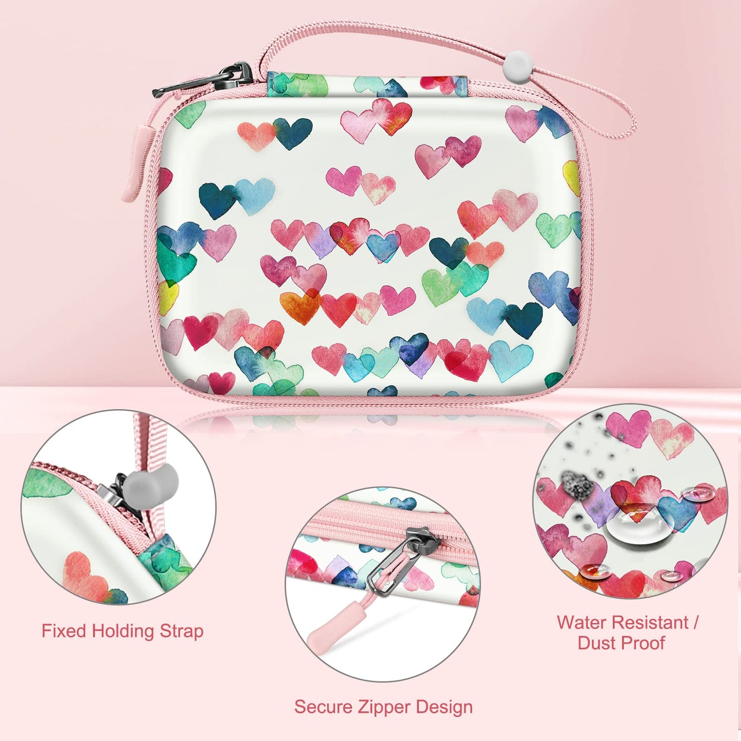 FINTIE Kids Camera Case Compatible with Goopow/Seckton/Dylanto/Mgaolo/Masterbee/CIMELR/Desuccus Kids Digital Camera Toys, Children Carrying Bag