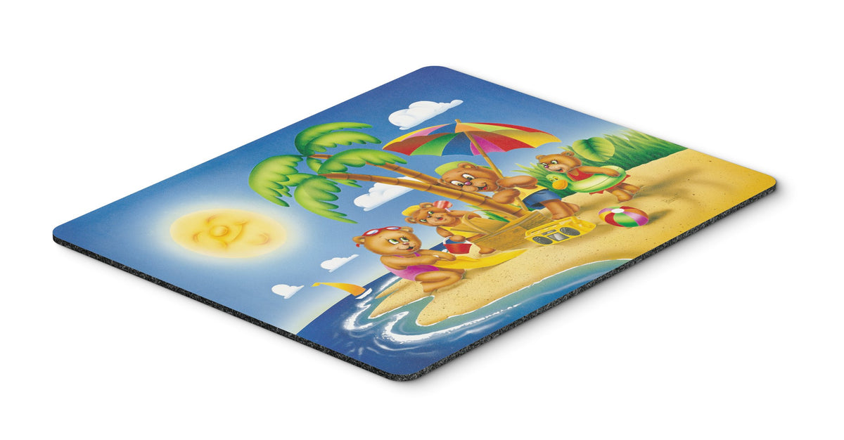 Caroline's Treasures APH0375MP Bears Playing at The Beach Mouse Pad, Hot Pad or Trivet for Home Office Gaming Working Computers Laptop Mouse