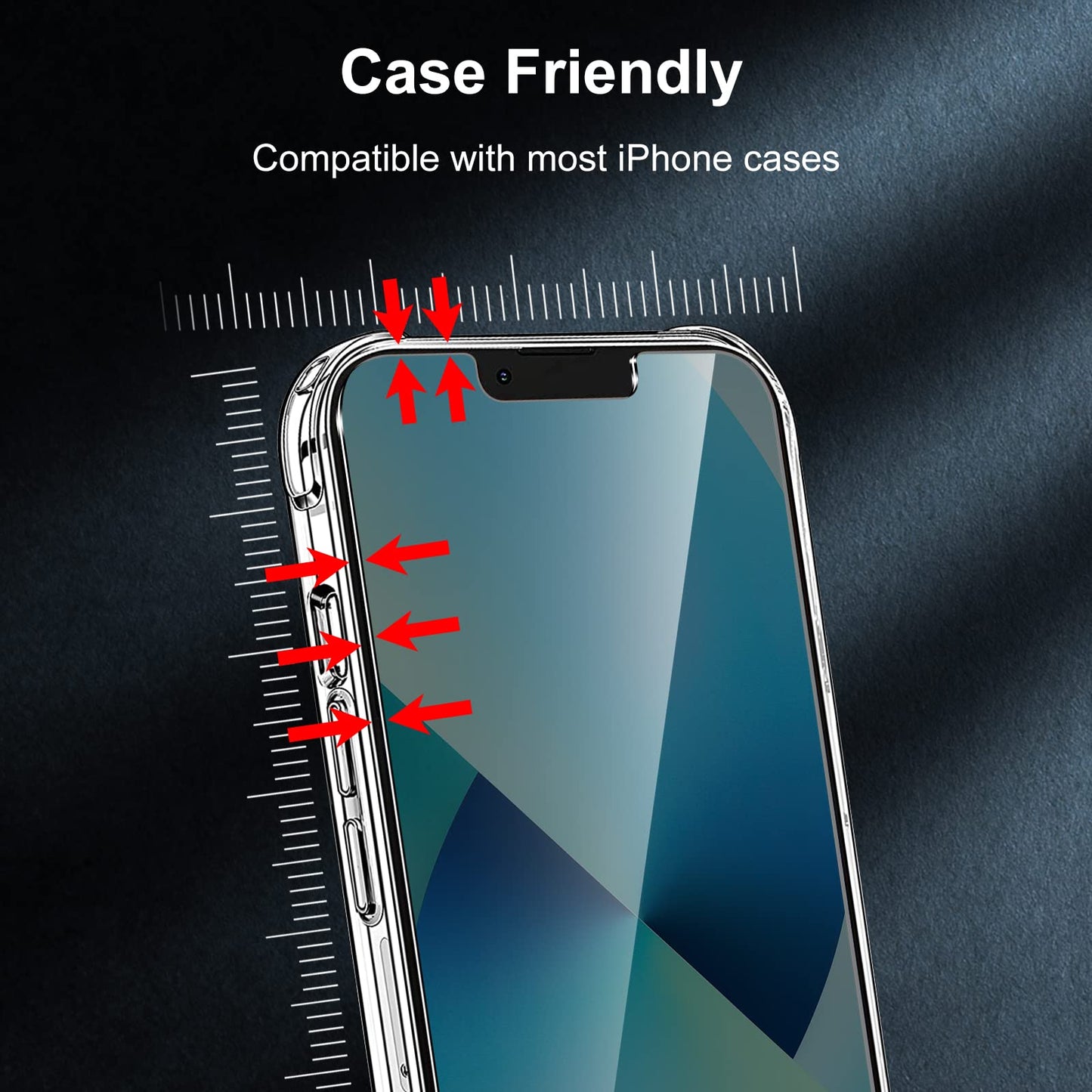 WHPXJY [2 Pack] for iPhone 13 Privacy Screen Protector Compatible with iPhone 13 Pro/14, Anti-Spy Tempered Glass Film, Touch Sensitive, No Air