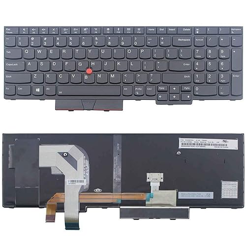 New US Black Backlit English Laptop Keyboard Replacement for Lenovo IBM ThinkPad P52S T580 20L9 20LA Light Backlight