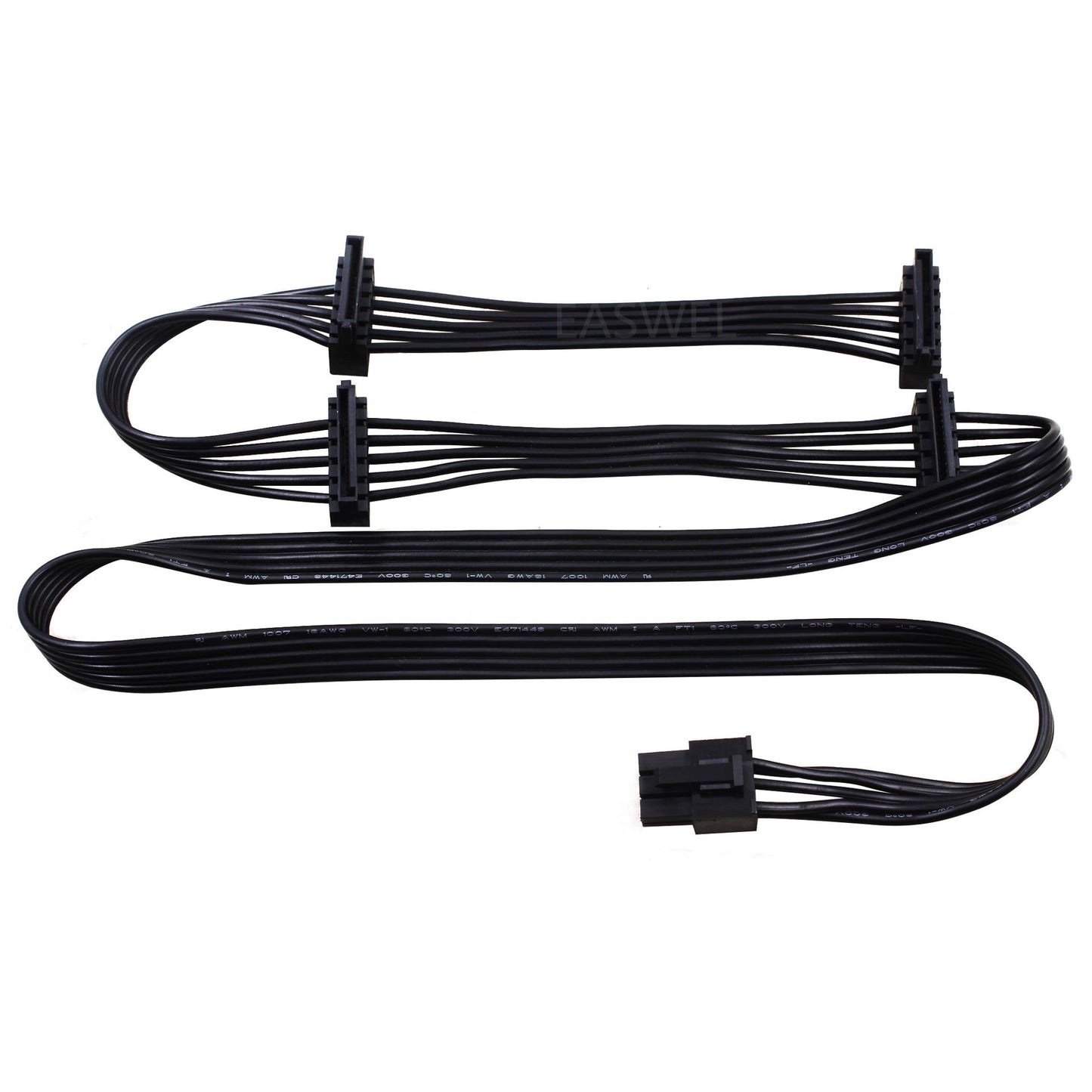 EASWEL 6 Pin to 4X SATA Driver Cable for Corsair hx1200 RM1000X RM850X RM750X